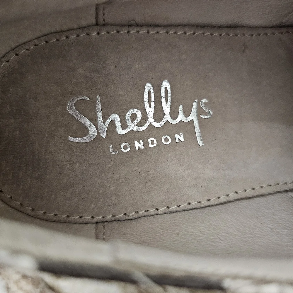 Shellys London Womens Snakeskin Loafers Platform Women's Size 6